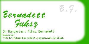 bernadett fuksz business card